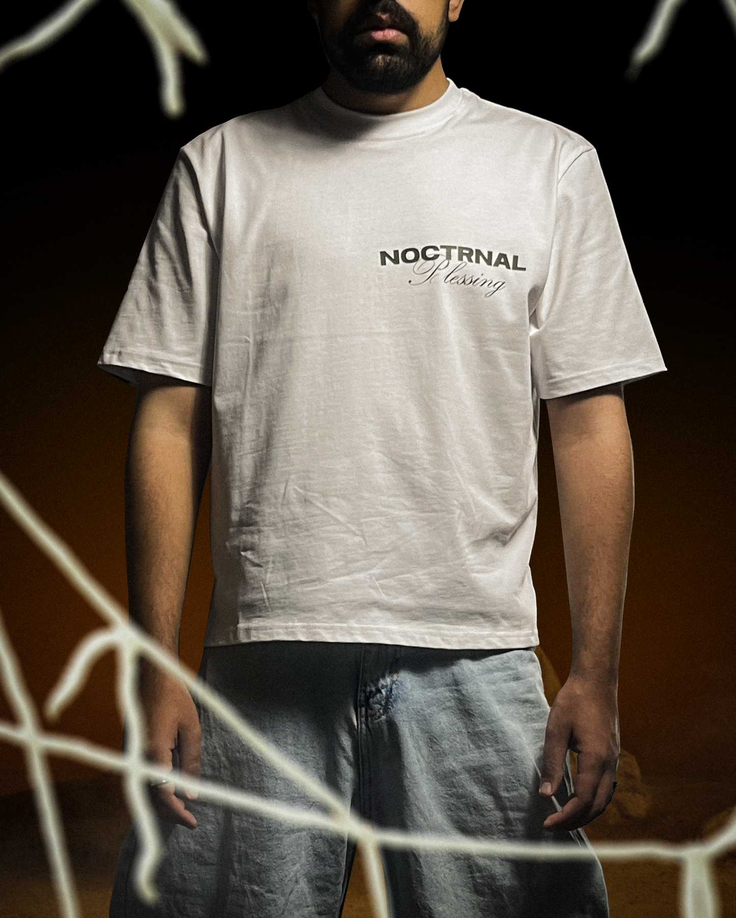 Nocturnal Nomad White Tee